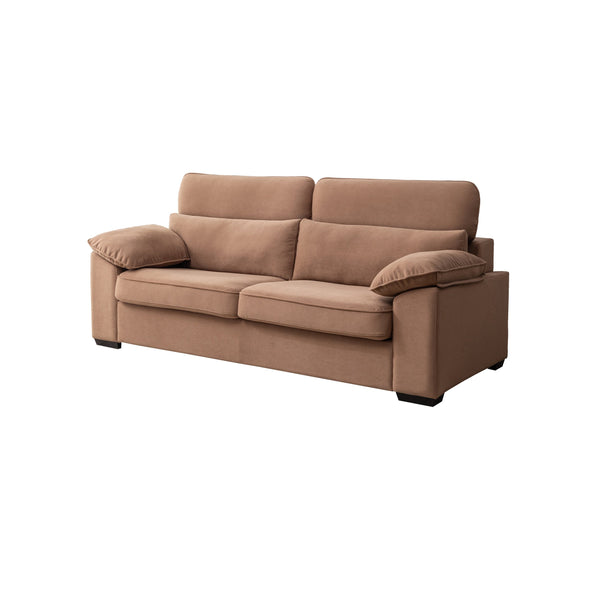 English Elm 2-Seater Sofa Bed - Stylish Mid-Century Modern Convertible Couch, Queen Sleeper With Space-Saving Design B347P409801