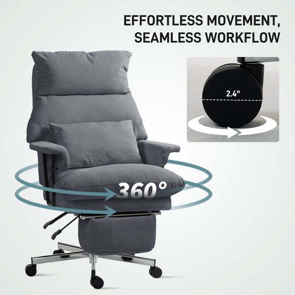 English Elm Premium High Back Pu Leather Executive Chair with Foam Cushion and Swivel Base T3971P408639
