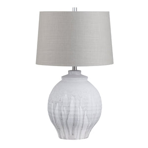 Crestview Collection 30.75"H Elegant Ceramic Table Lamp With Textured Grey Shade – Perfect For Stylish Home Lighting!   Cvazp092