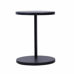 English Elm 32.68 Inch Black Oak Veneer Nesting Round Coffee Table Set for Modern Living Rooms W2899P435699