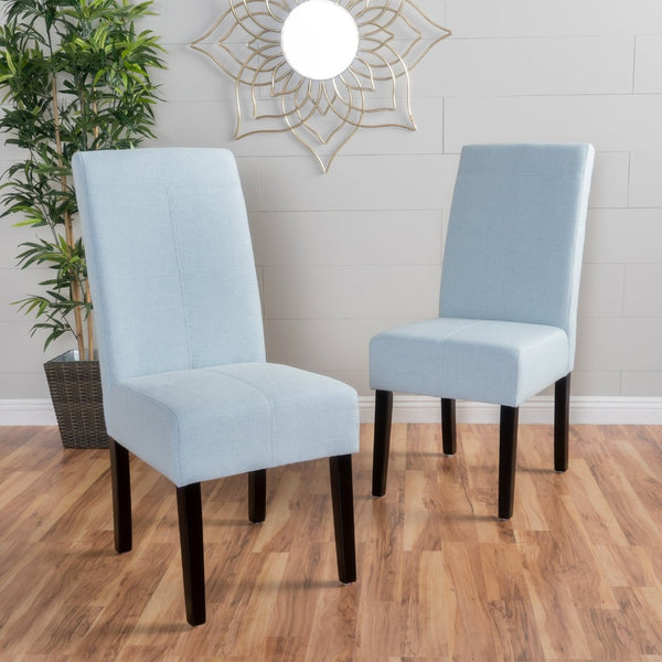English Elm Hanford Upholstered Dining Chair Set of 2 with T-stitch Back and Tapered Legs N767P360602E