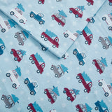 True North by Sleep Philosophy Cozy Flannel Casual Printed Sheet Set TN20-0470 Blue Cars