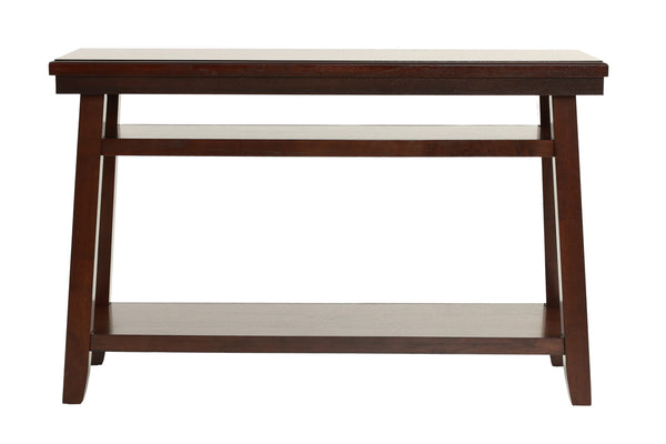 English Elm New 3pc Occasional Tables Set Walnut Finish with Open Shelf Modern Coffee End Sofa Tables, Solid Legs B011S02000