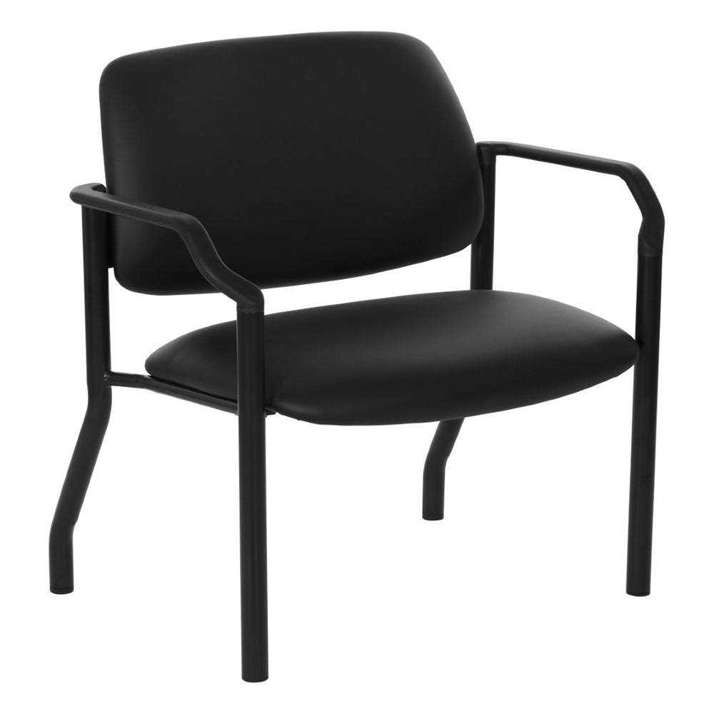 OSP Home Furnishings Big and Tall Guest Chair with Reinforced Metal Frame for Office or Reception Seating 55051B-R107