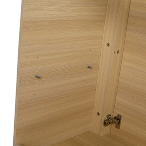 English Elm 36'' Freestanding Bathroom Vanity Plywood Cabinet Ceramic Sink Soft Close Doors W999P351893