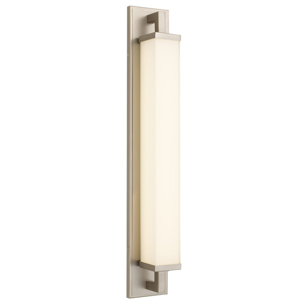 English Elm 28-inches Warm Brass Dimmable Led Vanity Bar Light for Modern Bathroom Walls Brushed Nickel B370P394095
