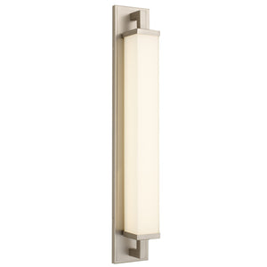 English Elm 28-inches Warm Brass Dimmable Led Vanity Bar Light for Modern Bathroom Walls Brushed Nickel B370P394095