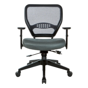 OSP Home Furnishings Air Grid Ergonomic Office Chair with Breathable Mesh Back Lumbar Support and Synchro Tilt Grey 5500SL-2M