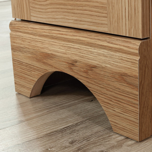 English Elm Computer Desk - Stylish Brown Finish, Ergonomic Design, Ample Storage, Perfect For Small Spaces B356P402686