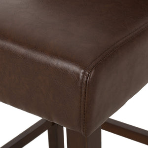 English Elm 30.5 Inch Tufted Pu Upholstered Bar Stool with Metal Footrest for Kitchen Island N780P366612D