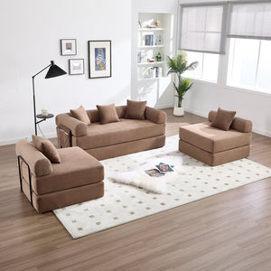 English Elm United We Win Convertible Sofa Bed With Memory Foam, Cloud Corduroy Upholstery For Cozy Spaces W1568S00253-GIGA