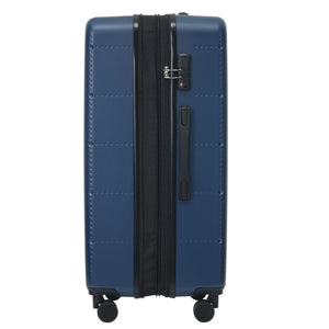English Elm Luggage 5 Piece Hardside Abs Set with Front Access Carry on and Tsa Spinner Wheels Blue N732P391557C