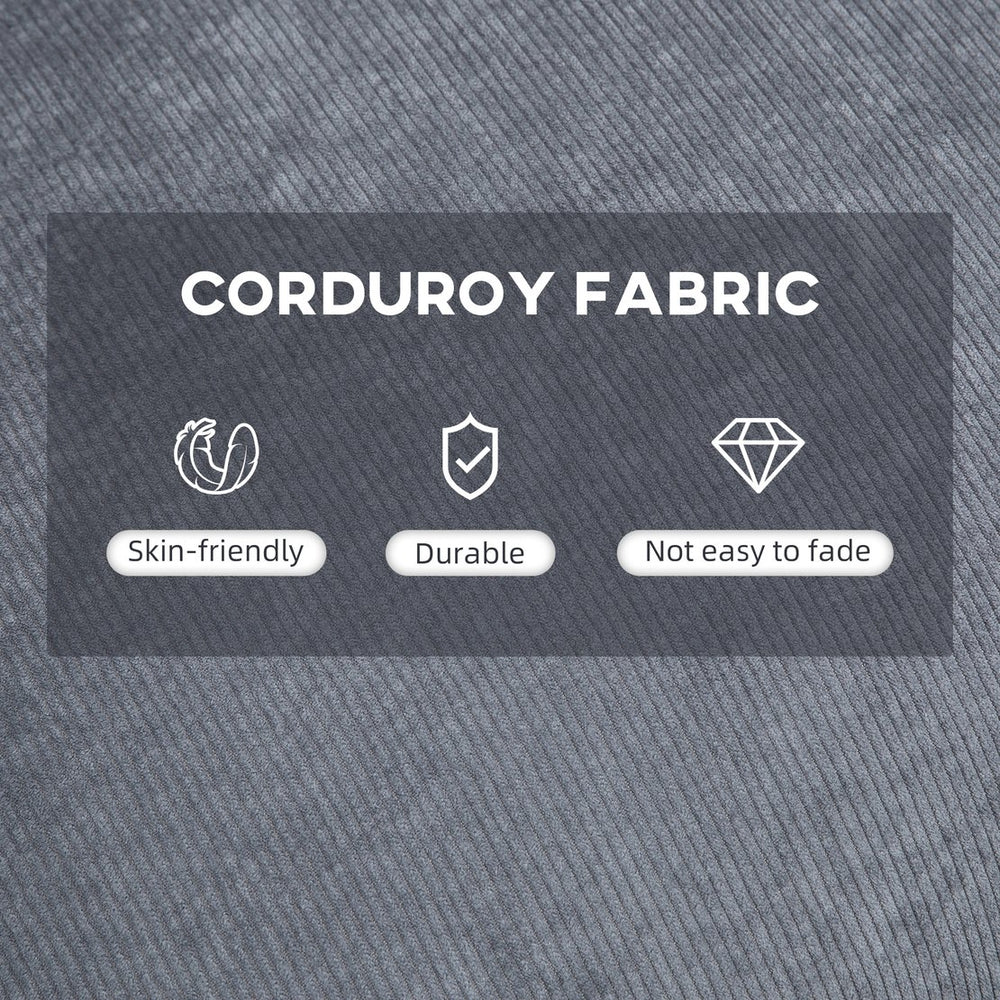 English Elm HOMCOM Reclining Accent Chair with Ottoman, Adjustable 95–155° Back, Plush Padded Seat, Steel Frame W2225P229183