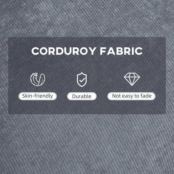 English Elm HOMCOM Reclining Accent Chair with Ottoman, Adjustable 95–155° Back, Plush Padded Seat, Steel Frame W2225P229183