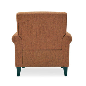 English Elm Barnet Upholstered Accent Chair with Nailhead Trim and Tapered Wood Legs for Living Rooms B127P495067