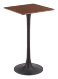 Valleta Bar Table Brown 109832 Zuo Modern