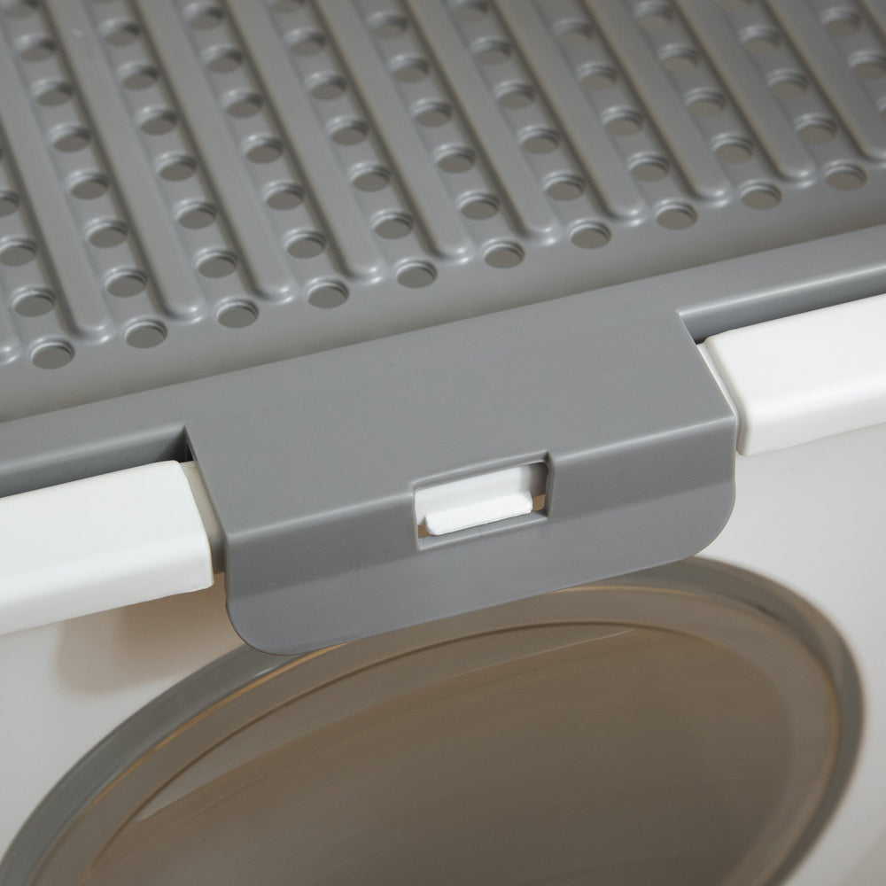 English Elm Cat Litter Box Enclosed Top Exit Pe Plastic Odor Control with Pull Out Tray T3971P437147
