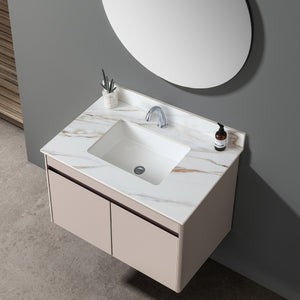 English Elm 37 Inch Marble Vanity Top - Elegant Carrara White With Undermount Sink & 4" Backsplash, Easy Install W2699P192441