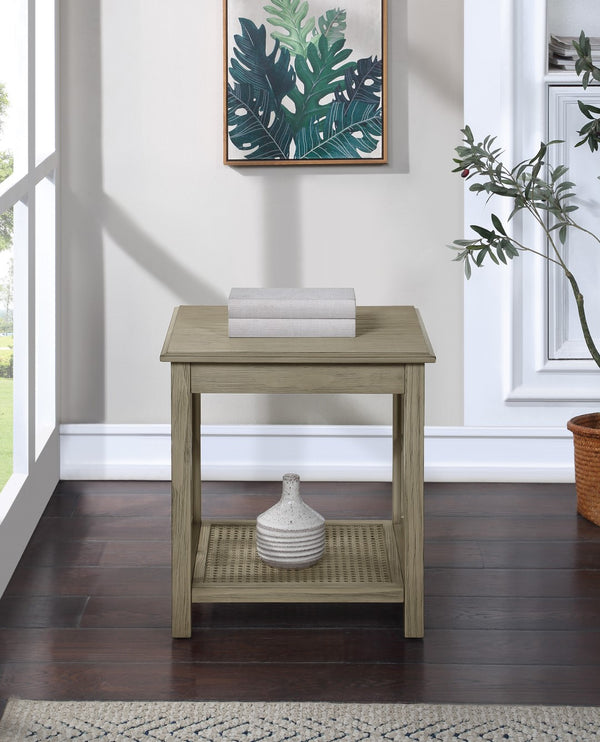 OSP Home Furnishings Cambridge Side Table Bone Finish