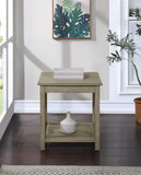 OSP Home Furnishings Cambridge Side Table Bone Finish