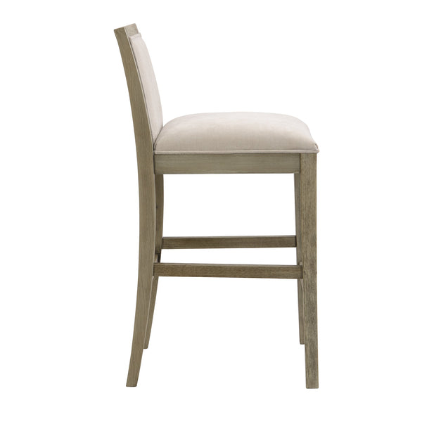 English Elm Christopher Knight Home® - 30.5 Inch Bar Stools Set of 2 with Upholstered Fabric Seats, Rubberwood Frame, 30.5" Height, 300 lb Capacity Beige,Grey N780P192217T