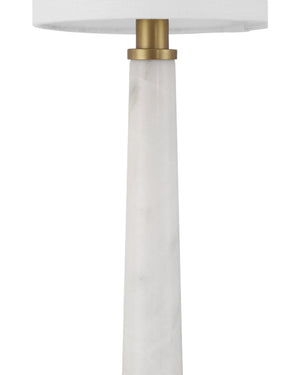 Currey & Company Munroe White Table Lamp – Elegant Art Deco Design With Marble Base & Antique Brass Finish For Any Space White Marble ,Metal 6000-1016-currey-company