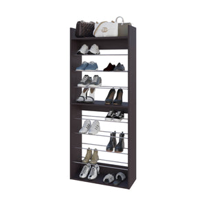 English Elm FM Nutrioso Tilt-Out Shoe Cabinet with Scratch-Resistant Finish, Space-Saving Design for Small Rooms Wenge 37.01 L x 14.96 W x 6.69 H B128P301389