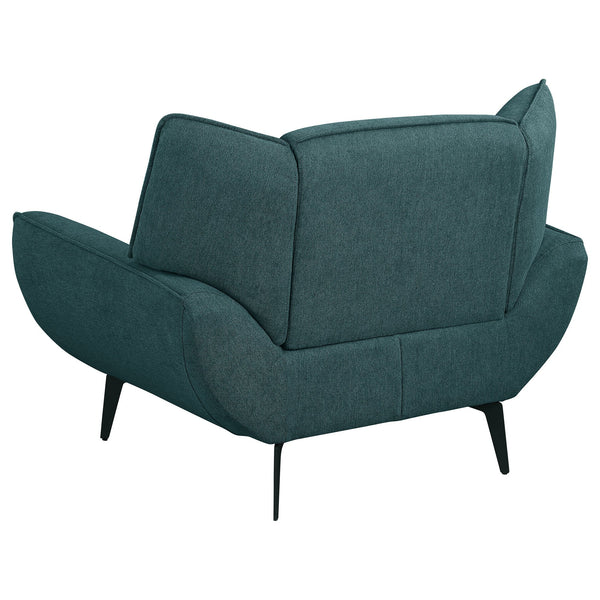 English Elm Grenada Mid-century Wingback Accent Chair with Flared Arms and Tapered Metal Legs B062P440062