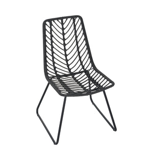 English Elm Christopher Knight Home® - DEJA Rattan Patio Chairs (2-Pack) with Gray Cushions, Iron Frame, 300 lb Capacity, Quick Assembly N762P240764E