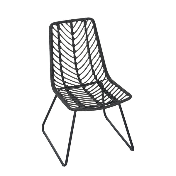 English Elm Christopher Knight Home® - DEJA Rattan Patio Chairs (2-Pack) with Gray Cushions, Iron Frame, 300 lb Capacity, Quick Assembly N762P240764E