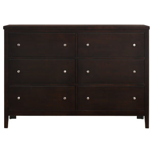 English Elm Wedgewood Cappuccino 6-Drawer Dresser with Rich Wood Finish, Spacious Storage for Linens & Clothing B062P375410