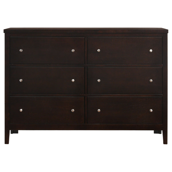 English Elm Wedgewood Cappuccino 6-Drawer Dresser with Rich Wood Finish, Spacious Storage for Linens & Clothing B062P375410