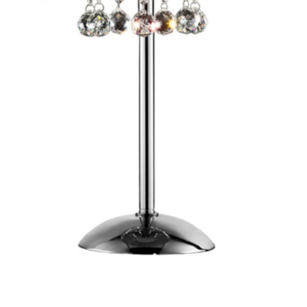 English Elm 27.5" Dreamer Table Lamp with Crystal Beading & Chrome Empire Shade, 27.5" Tall Elegant Accent Lamp B072116225