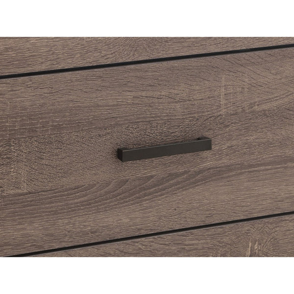 English Elm Geary Coastal-Inspired 5-Piece Bedroom Set With Slatted Headboard & Ample Storage Solutions B062S01002