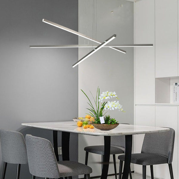 English Elm 48" Geometric Three Arm Led Chandelier Aluminum Acrylic Shade Dining Living Room W2312P415987