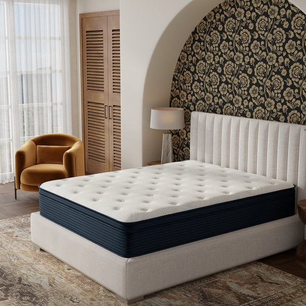 English Elm Cs Plush King Hybrid Mattress with Cooling Foam and Pocketed Coil Support System B337P375337