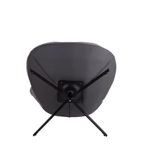 English Elm Christopher Knight Home® - 360° Swivel Office Chair Chenille and Faux Leather Accent with Metal Base, Ergonomic Plush Seating for Home and Office Black,Light Gray N817P205024G