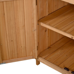 English Elm (with Hutch) Topamx Solid Fir Potting Bench Patio Workstation Spice Rack Drawer Natural N717P404330A