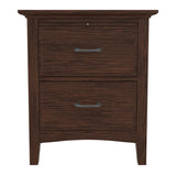 OSP Home Furnishings Modern Mission 2 Drawer Nightstand Vintage Oak