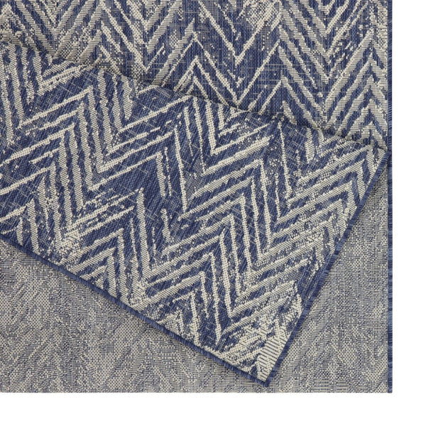 English Elm Sunshine Indoor/Outdoor Area Rug – Durable 7'10" X 10'3" Blue Flatweave, Perfect For High-Traffic Spaces B186P198880-GIGA