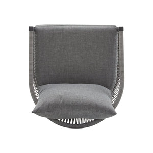 English Elm Christopher Knight Home® - [Set Of 2] Modern Gray Lounge Chairs With Curved Aluminum Frame & Cushions For Stylish Comfort Outdoors N767P237033G_2