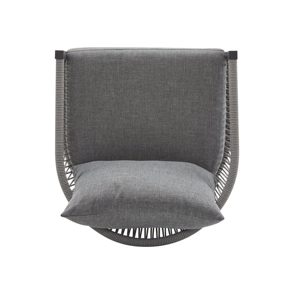 English Elm Christopher Knight Home® - [Set Of 2] Modern Gray Lounge Chairs With Curved Aluminum Frame & Cushions For Stylish Comfort Outdoors N767P237033G_2
