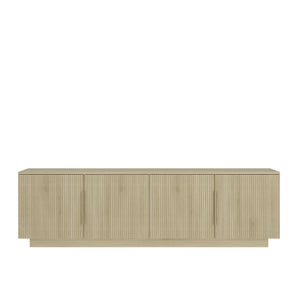 English Elm Tv Stand 68 Inch Modern Entertainment Center with Built-in 16 Color Led Ambiance Lighting W1321P352129