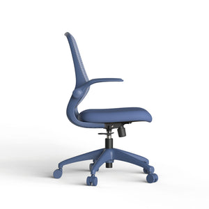 English Elm Ergonomic Mesh Back Task Chair with Flip Armrests High Density Foam Seat 500lb Capacity Blue W5280P464458