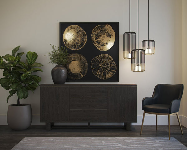 Sunpan CIRCA Pendant Light - Medium Art Deco Design with Misted Glass & Brass Accents for Stunning Illumination 106361