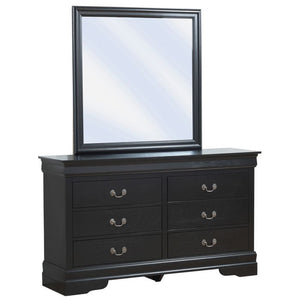 English Elm Elegant Black Traditional Dresser with Spacious Drawers, Timeless Finish, 33"H x 57"W x 16"D, No Assembly Required B078108121