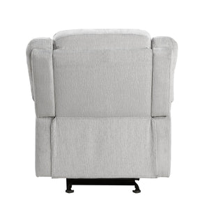 English Elm Modern Fairview Recliner Chair Plush Microfiber Manual Reclining Pillowtop Arms Solid Wood Frame Gray 35 L x 30.5 W x 26.5 H B011P188427