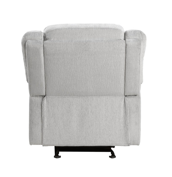 English Elm Modern Fairview Recliner Chair Plush Microfiber Manual Reclining Pillowtop Arms Solid Wood Frame Gray 35 L x 30.5 W x 26.5 H B011P188427