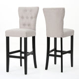 Christopher Knight Home® - Noble House - Pia Wheat Fabric Barstools - Set of 2