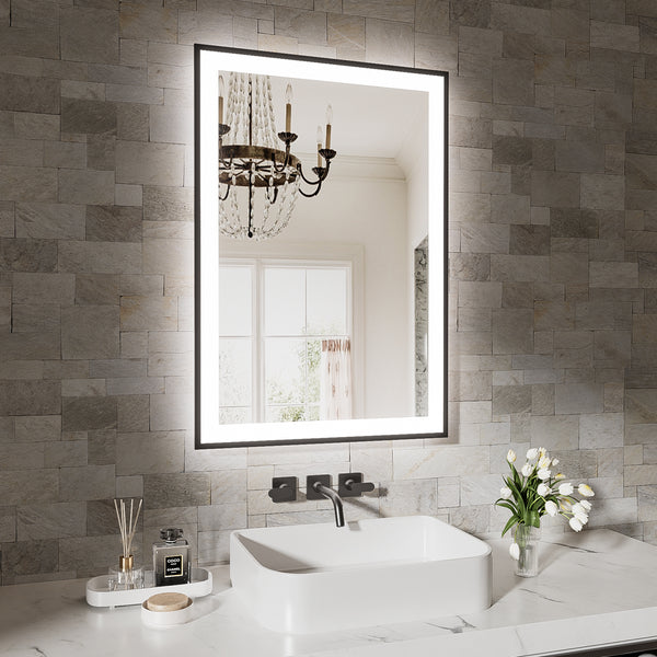 English Elm 20X28 Inch Frameless Led Bathroom Mirror - Smart Anti-Fog, Dimmable Lighting & Durable Design T3757P346981